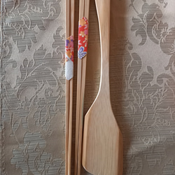 孟宗竹から菜箸とターナー　送料無料 1枚目の画像