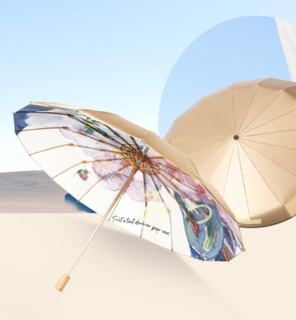 美品 傘 日傘 雨傘 折り畳み傘 折りたたみ傘 梅雨対策 3枚目の画像