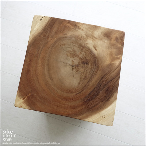 無垢材 ウェーブスツールWNA イス 天然木 椅子 ベンチ 木製スツール ナチュラル 天然木 モンキーポッド 7枚目の画像
