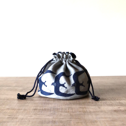 ♡handmade♡ミナペルホネン底がまぁるい巾着バッグ