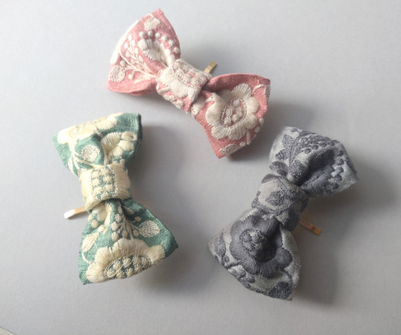 インド刺繍リボンのポニーフック フェミニン ポニーフック