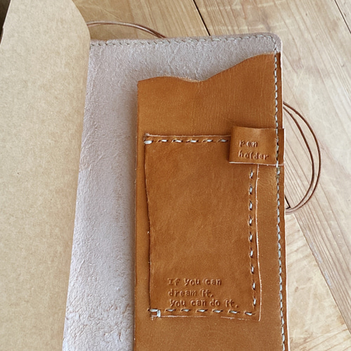 トラベラーズノートカバー＆ペンケース ヌメ革キャメル 手帳