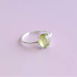 八月生日石橄欖石 SILVER925 戒指 [橢圓形] 第1張的照片
