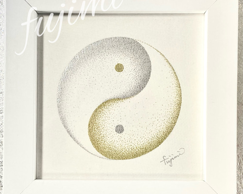 太陽と月 陰と陽 原画一点物 太陽と月 陰と陽 原画一点物 Sun Dragon Moon Phoenix Yin and Yang,