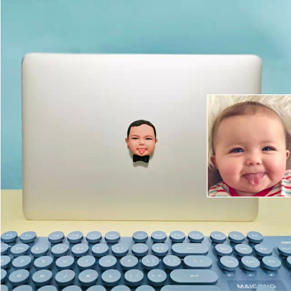 オーダーメイド 3D肖像画人形装飾スマホケース MacBook air pro iPad ケースAir 多機種対応 9枚目の画像