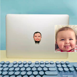 オーダーメイド 3D肖像画人形装飾スマホケース MacBook air pro iPad ケースAir 多機種対応 1枚目の画像