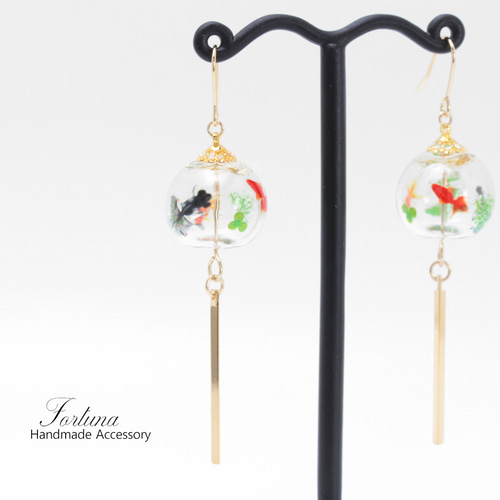 風鈴~金魚~(796) ピアス/イヤリング/ノンホールピアス/樹脂