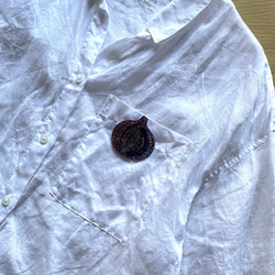 紫玉ねぎのビーズ刺繍ブローチ 10枚目の画像