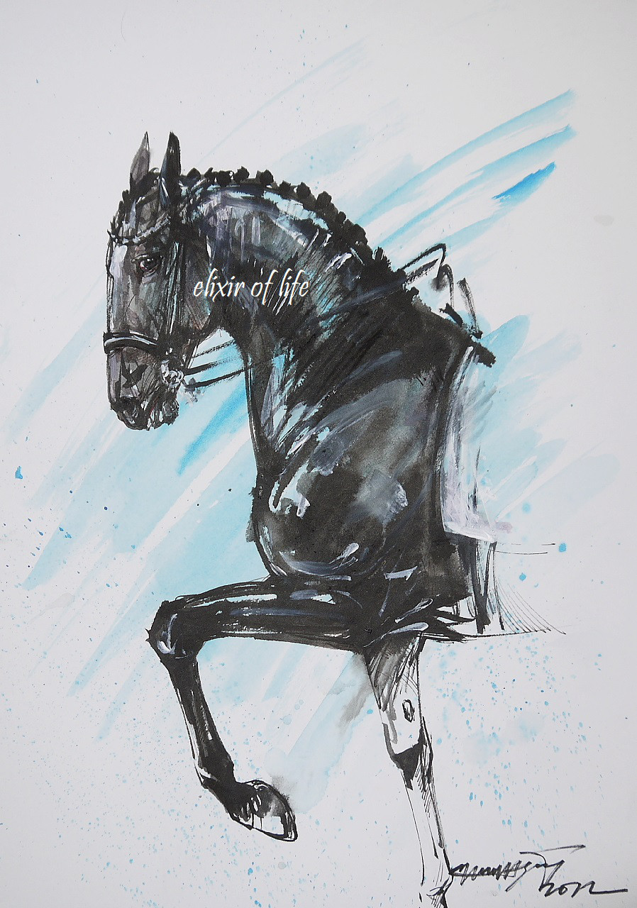 トウマページ　水彩画 水彩画制作過程.12（桜と川原を描く）ムッチーWATERCOLOR