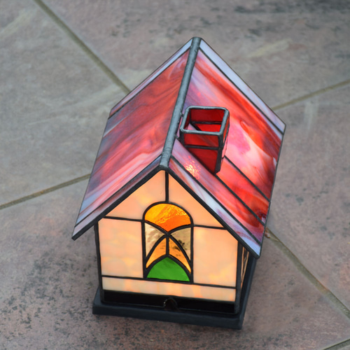 ステンドグラス ランプ ハウス1 室内用 ステンドガラス ライト 室内