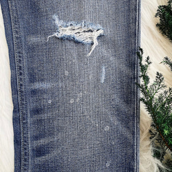 levis / 511 W31 淺海天藍刷色破壞 古著中 腰丹寧牛仔長褲 vintag 第4張的照片