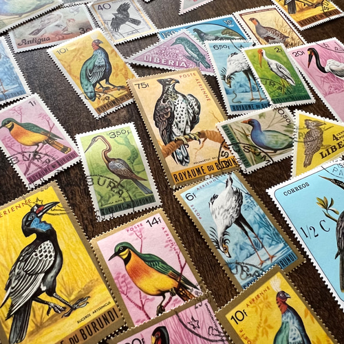 世界の切手~鳥~30枚☆使用済み切手・海外切手 その他ラッピング用品