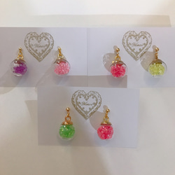 colorful cube pierce(pink＆yellow) MIX color 7枚目の画像