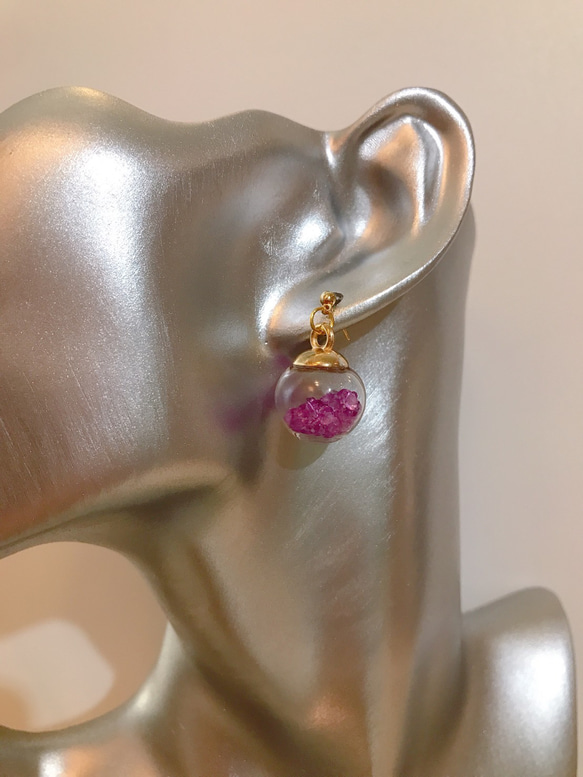 colorful cube pierce(light pink＆purple) MIX color 5枚目の画像