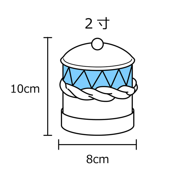 灯台の骨壺カバー（白) + 岬マット　2寸用セット 5枚目の画像