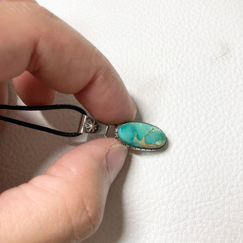 ターコイズ シルバー950 ペンダント インディアンジュエリー silver950 フォックス ターコイズ シルバーネックレス ペンダント