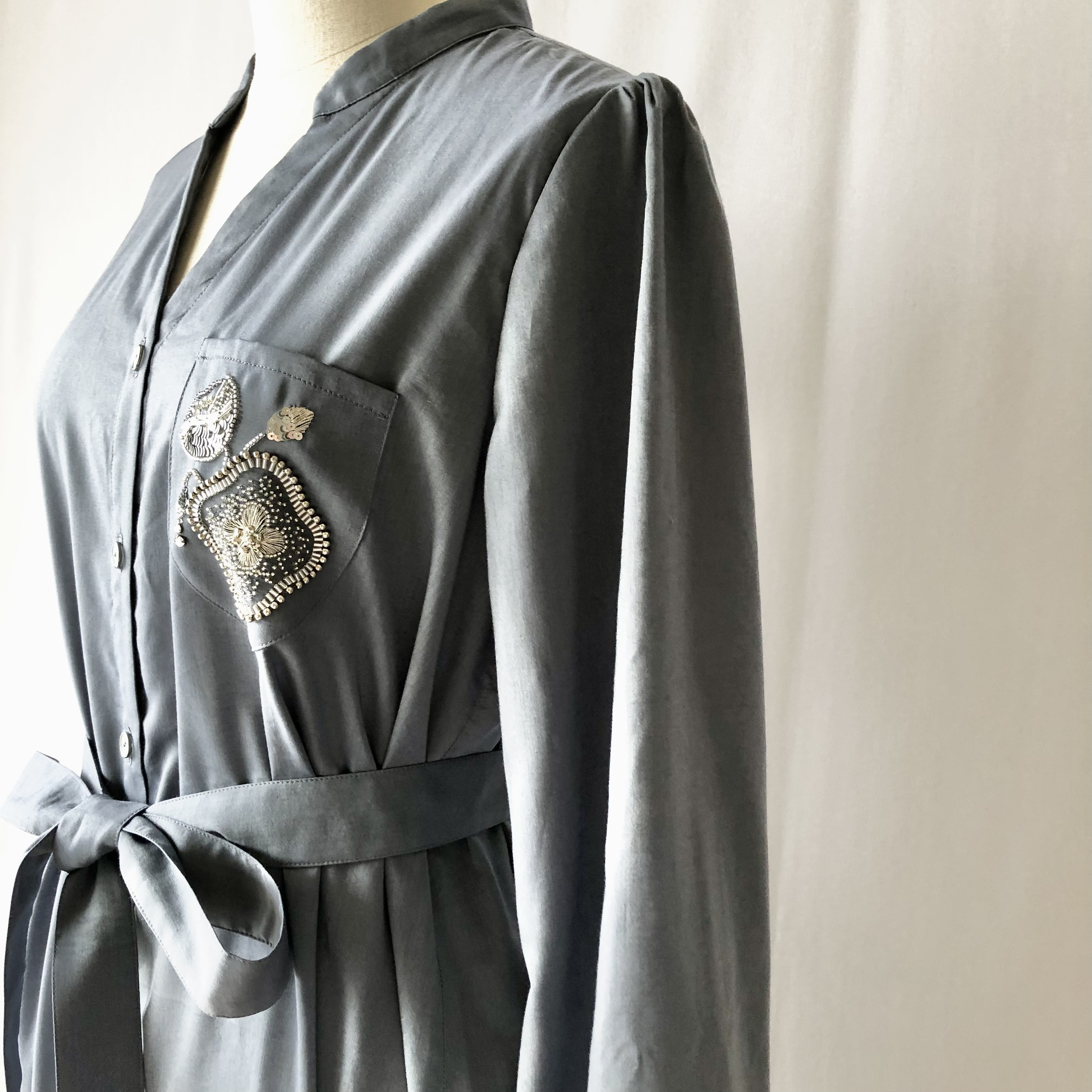 ヴィンテージ♪BURBERRY'S ♪千鳥孔子シャツワンピース　ベルト　ポケット ヴィンテージ♪BURBERRY´S ♪千鳥孔子シャツワンピース ベルト