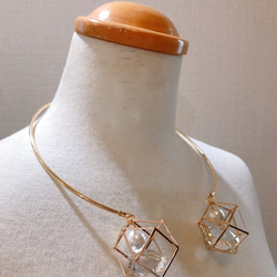 gold dodecagon charm choker 7枚目の画像