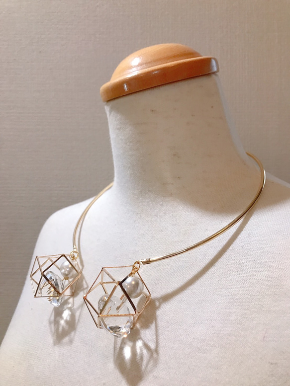 gold dodecagon charm choker 11枚目の画像