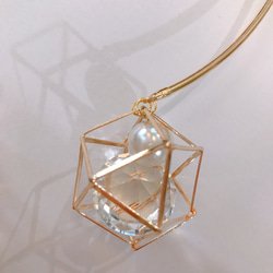 gold dodecagon charm choker 6枚目の画像