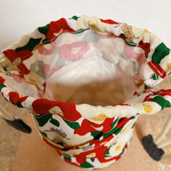 【送料無料】椿ネコ柄3寸骨壷カバー 猫 ペット供養 可愛い仏具 メモリアル 7枚目の画像