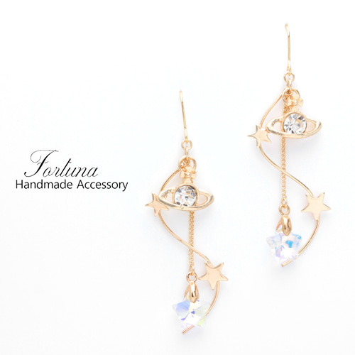 PLANET＆STAR(650) ピアス/イヤリング/ノンホールピアス/樹脂