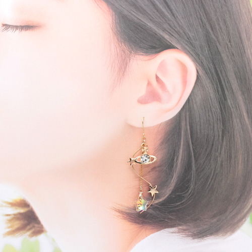 PLANET&STAR(650) ピアス/イヤリング/ノンホールピアス/樹脂 PLANET&STAR(650) ピアス/イヤリング/ノンホールピアス/樹脂
