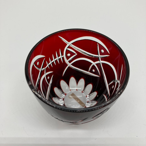 大阪切子 魚柄の冷茶グラス -棚卸品- グラス 大阪切子工房 通販