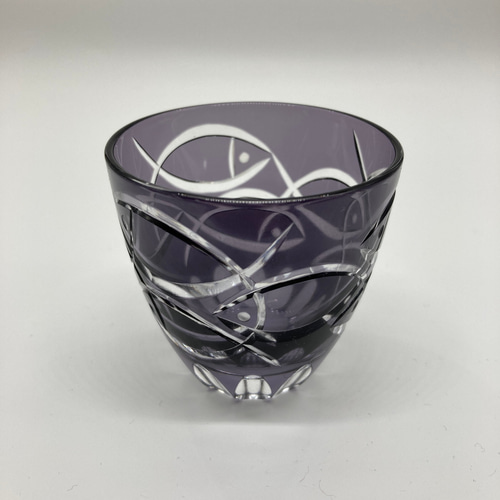 大阪切子 魚柄の冷茶グラス -棚卸品- グラス 大阪切子工房 通販