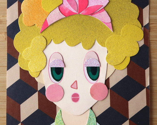 白熊　ハート　水彩紙　原画　コラージュ　絵画　アート 97a583fe1fc3e060163d07a4bb44a5