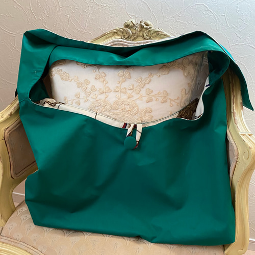 vintage scarf big ribbon bag スカーフリメイクバッグ green vintage scarf big ribbon bag スカーフリメイクバッグ green