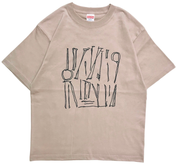 DRAWING・スモーキーピンク・Tシャツ【2TN-023-SP-B】 1枚目の画像