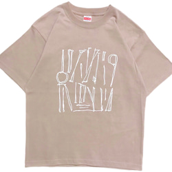DRAWING・スモーキーピンク・Tシャツ【2TN-023-SP-W】 1枚目の画像