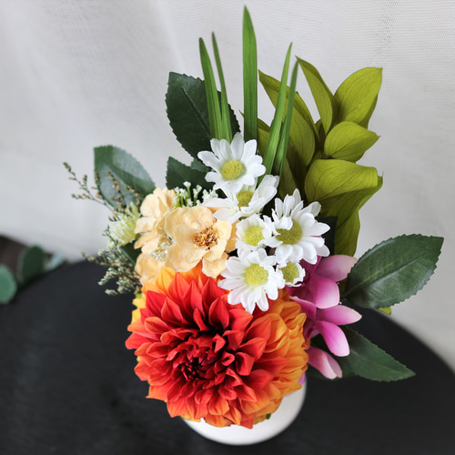 新作☆お供え仏花【陽妃】高級感のあるプリザーブドフラワー