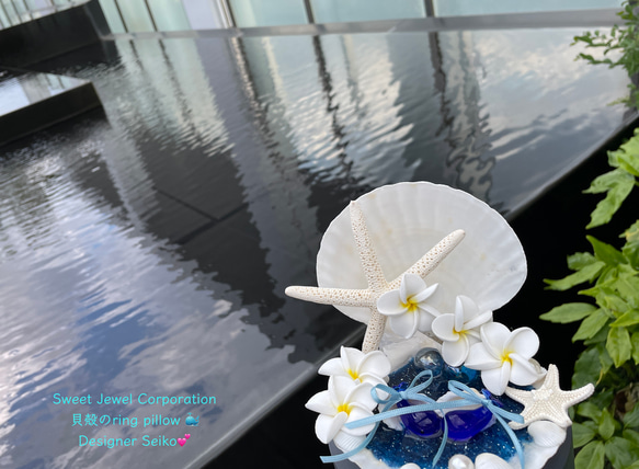 貝殼環枕鯨和雞蛋花（人造花） 第7張的照片