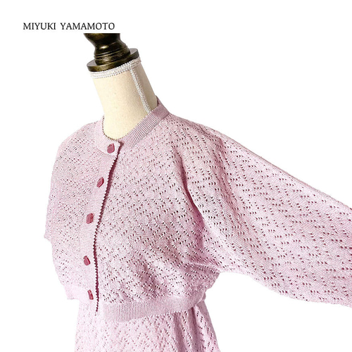 春夏秋✿ベビーピンク レース ショートカーディガン (NO,354 春夏秋✿ベビーピンク レース ショートカーディガン (NO,354