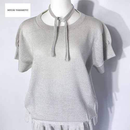 サマーニット　グレー FREAK'S STORE/サマーニット リラックスフィット ウェービング