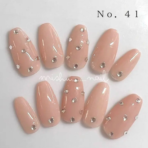 No．41 シンプル オーダー ネイルチップ ネイルチップ（つけ爪 