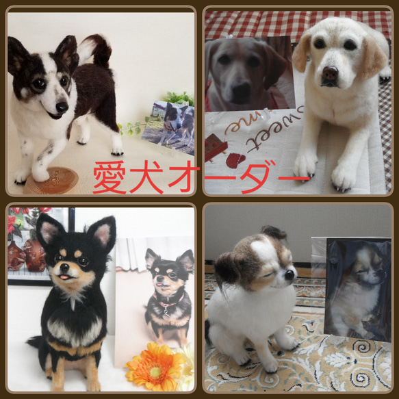 ⭐️kekekeオーダー・羊毛フェルトおすわりミックス犬ちゃん⭐️ ⭐️kekekeオーダー・羊毛フェルトおすわりミックス犬ちゃん