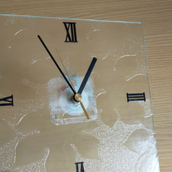 昭和ガラス　掛け時計　「大葉」　葉模様 9枚目の画像