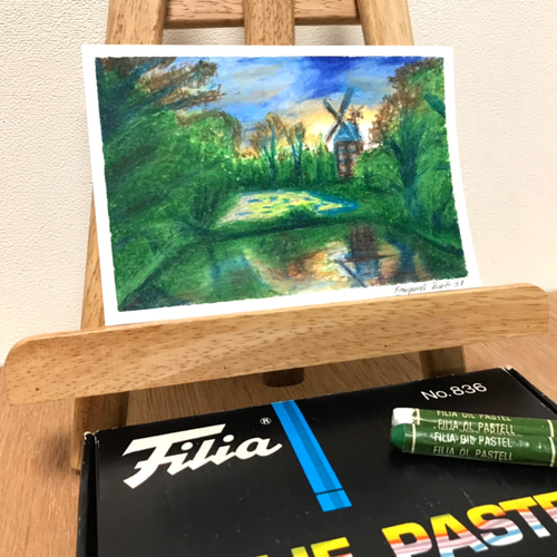 （専用）オイルパステル2作品　原画 （専用）オイルパステル2作品　原画