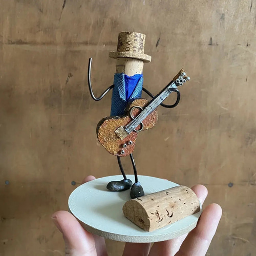 ワインコルク　コルクアート エレキギター　ハンドメイド　インテリア ワインコルク コルクアート エレキギター ハンドメイド インテリア