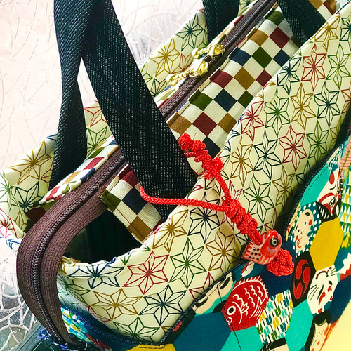 ひょっとこ♪おかめ^ ^お祭りバッグ ハンドバッグ Sixty Seven Honey