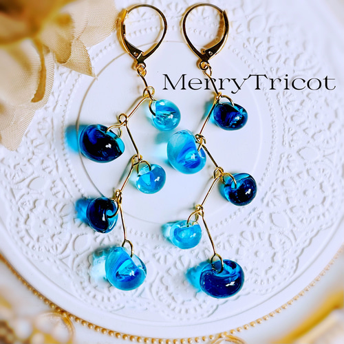 agete 青 ドロップ型 イヤリング agete 青 ドロップ型 イヤリング 楽天