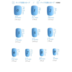 ネイルチップ☆ジェルネイル~付け爪☆水彩×マグネット/ブルー×パープル 9枚目の画像