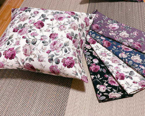 ロココスタイル 宮殿クッションカバー クッションカバー 45×45用 おしゃれ 高級感 キャメル 花柄 バラ 薔薇