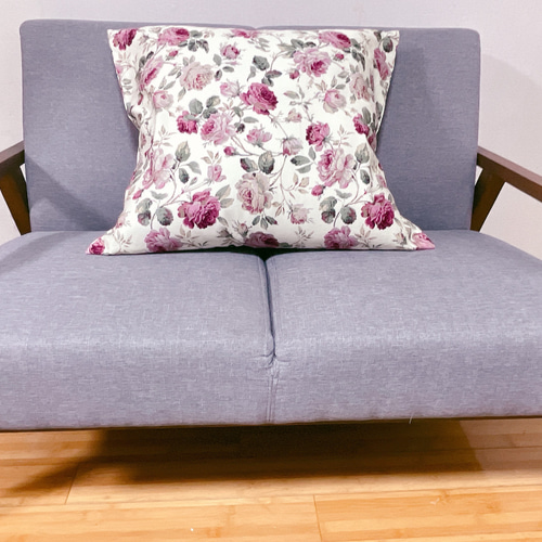 薔薇柄ロココ調 座布団カバー55×59cm銘仙判クラシカルガーデン