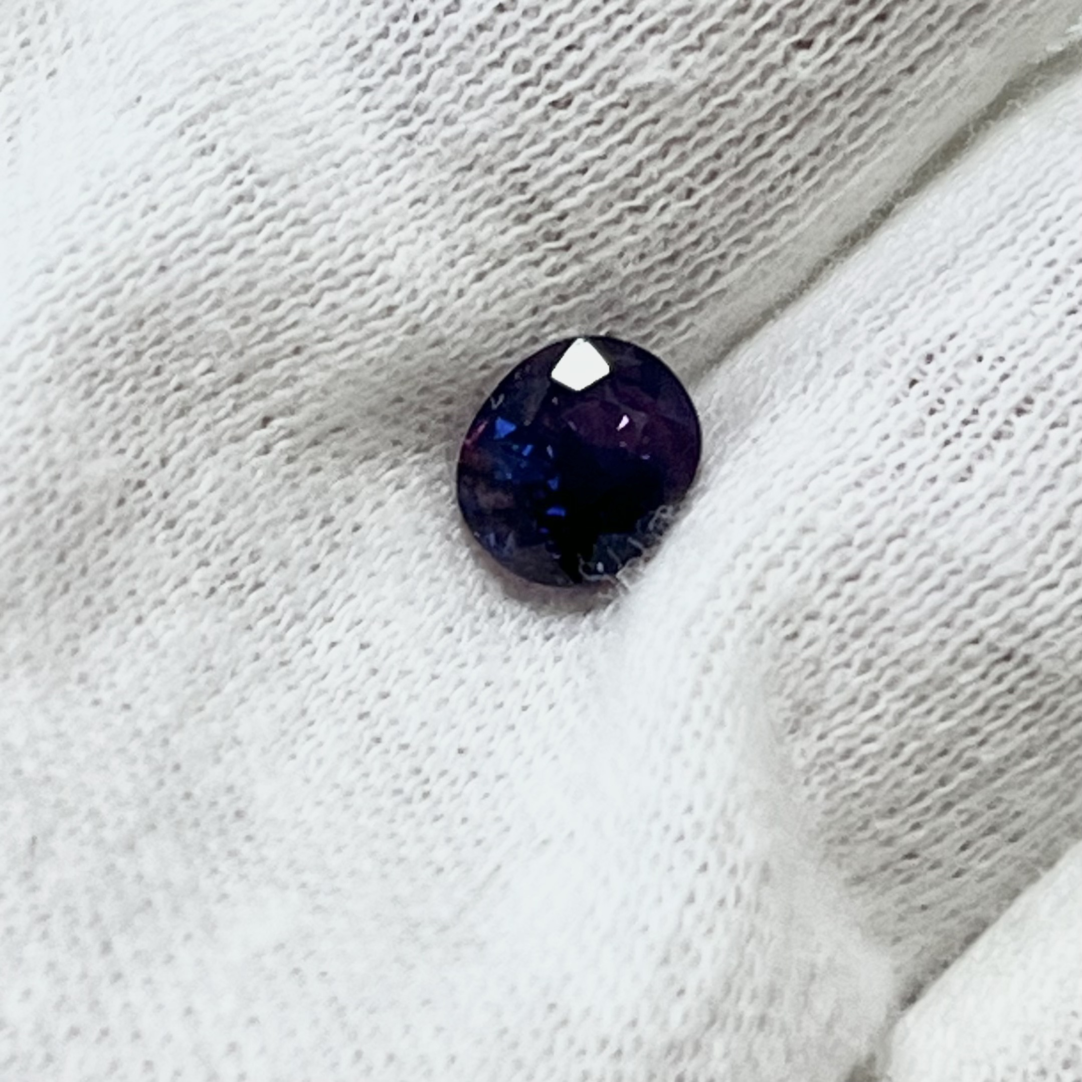 ソ付 天然 バイカラーサファイア 0.966ct ルース ラウンド カット