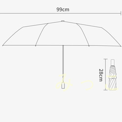 晴雨兼用 UVカット 遮熱  植物  折り畳み晴雨兼用の傘 6枚目の画像