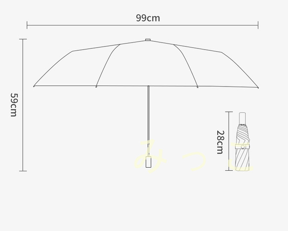 晴雨兼用 UVカット 遮熱  植物  折り畳み晴雨兼用の傘 6枚目の画像